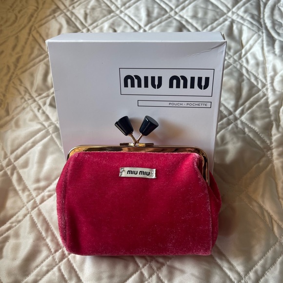 Miu Miu Pink Velvet Cosmetic Case